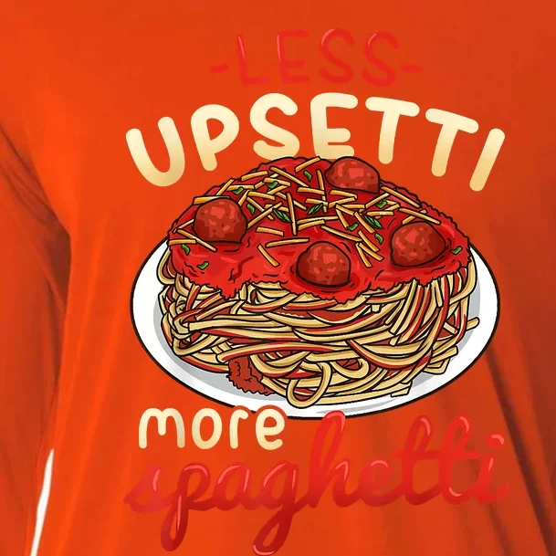 Funny Spaghetti Lover Gift Pasta Italian Cuisine Food Foodie Cooling Performance Long Sleeve Crew