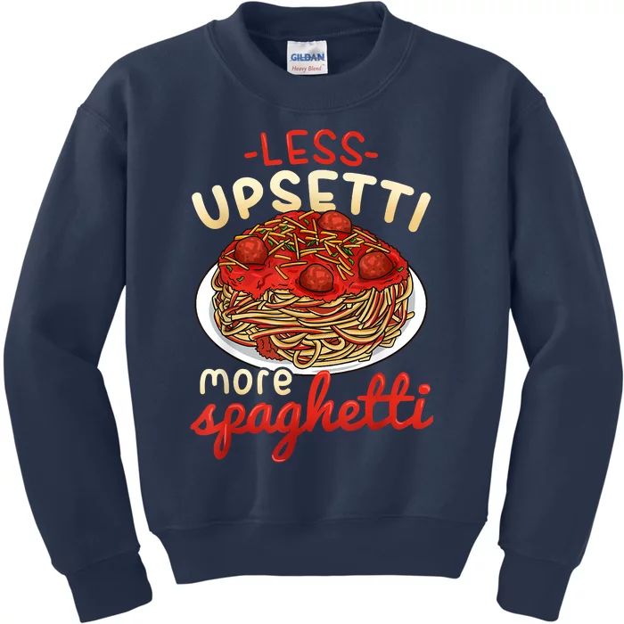 Funny Spaghetti Lover Gift Pasta Italian Cuisine Food Foodie Kids Sweatshirt