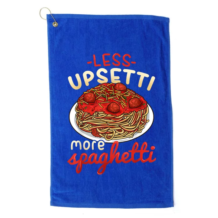 Funny Spaghetti Lover Gift Pasta Italian Cuisine Food Foodie Platinum Collection Golf Towel