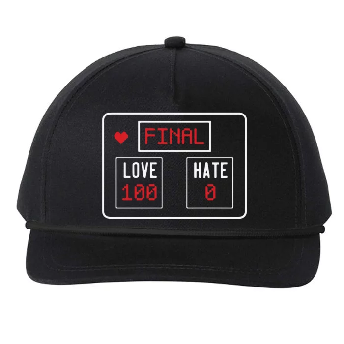 Final Score Love Wins Snapback Five-Panel Rope Hat