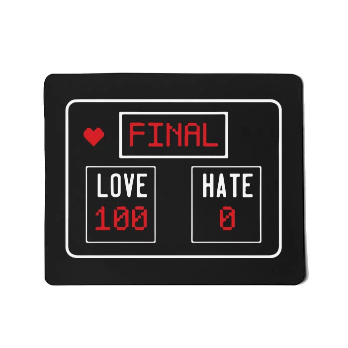 Final Score Love Wins Mousepad