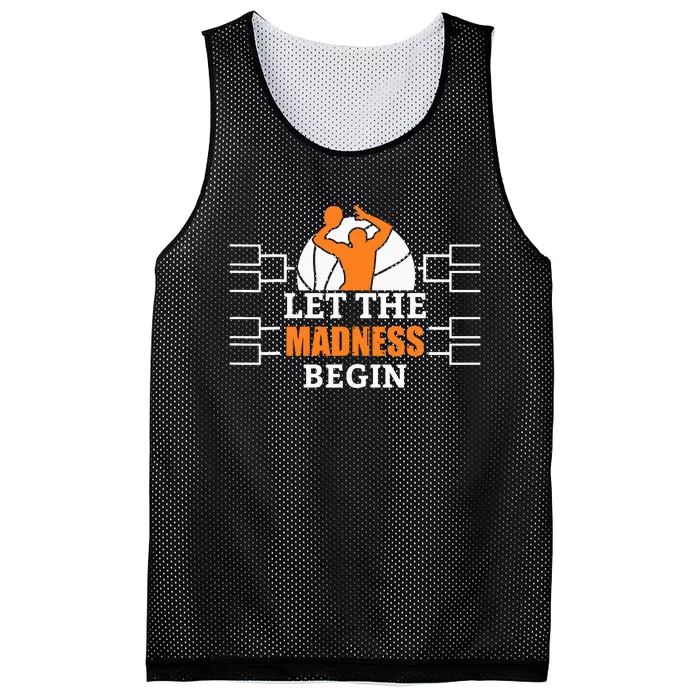 Funny Sport Let The Madness Begin Basketball Mesh Reversible Basketball Jersey Tank