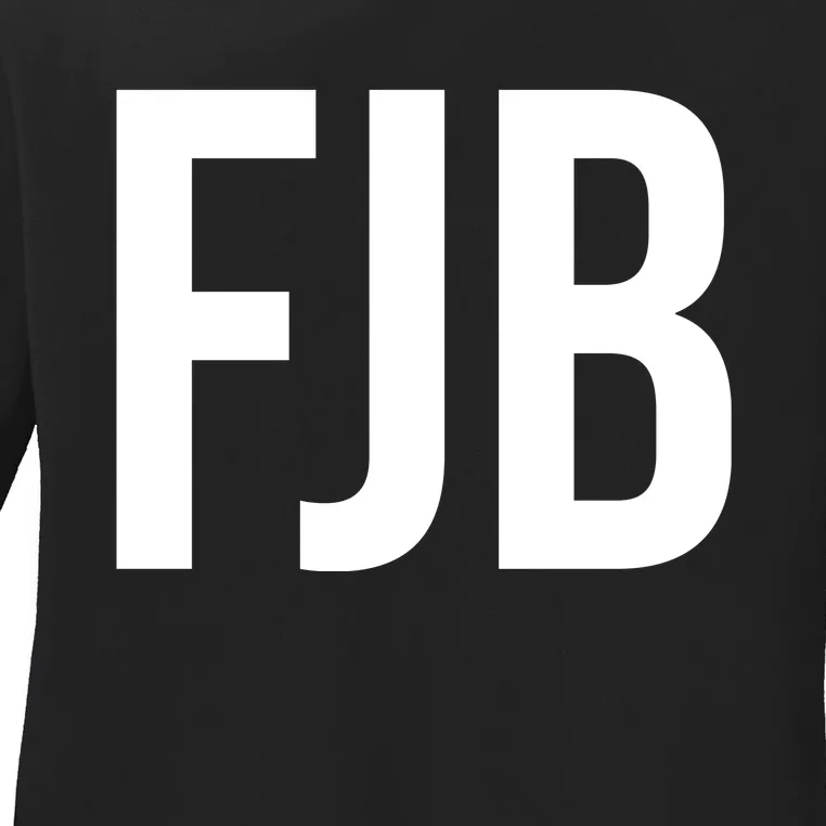 FJB Simple Logo (F!ck Joe Biden) Ladies Long Sleeve Shirt