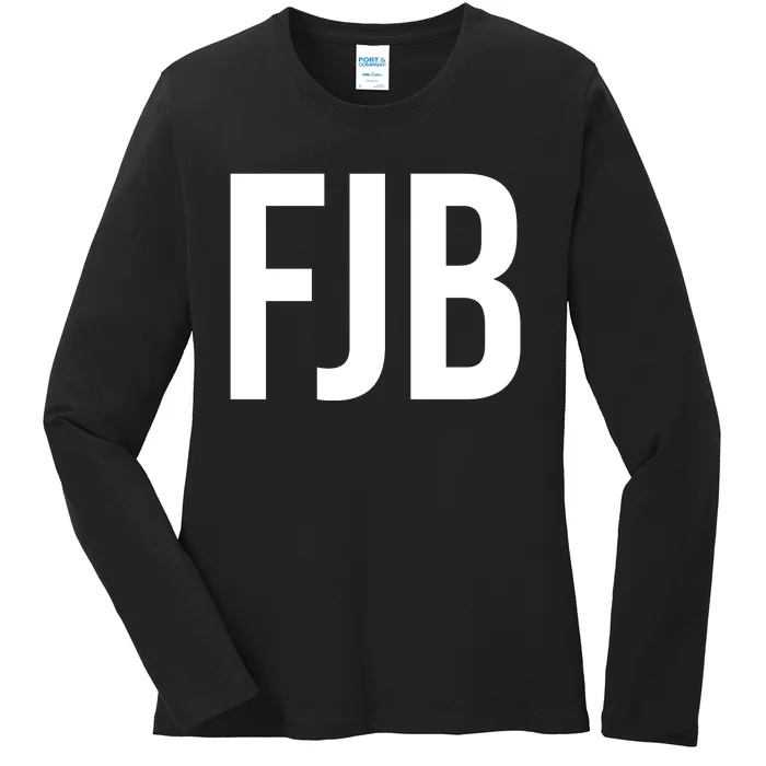 FJB Simple Logo (F!ck Joe Biden) Ladies Long Sleeve Shirt