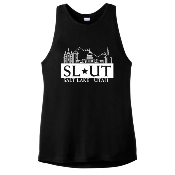 Funny Salt Lake City Utah UT Hometown Home State Pride Ladies Tri-Blend Wicking Tank