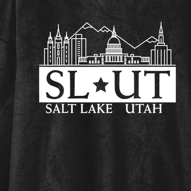 Funny Salt Lake City Utah UT Hometown Home State Pride Hooded Wearable Blanket