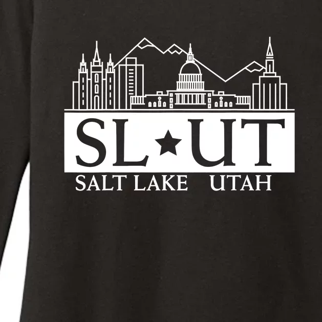 Funny Salt Lake City Utah UT Hometown Home State Pride Womens CVC Long Sleeve Shirt