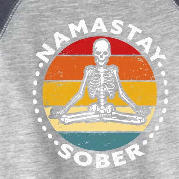 Funny Skeleton Lotus Position Yoga Sober Addiction Toddler Fine Jersey T-Shirt