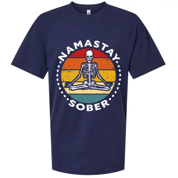 Funny Skeleton Lotus Position Yoga Sober Addiction Sueded Cloud Jersey T-Shirt