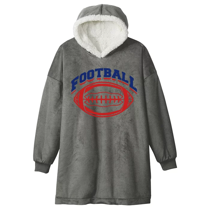 Football Sport Lover Gift Hooded Wearable Blanket