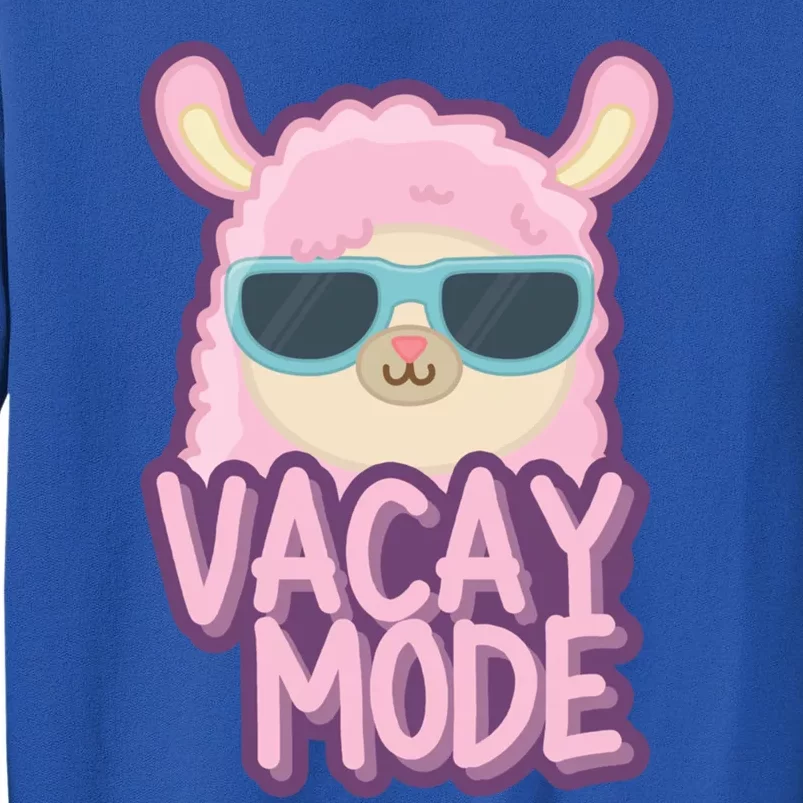 Funny Summer Llama Lover Vacay Mode Vacation Alpaca Holiday Meaningful Gift Tall Sweatshirt