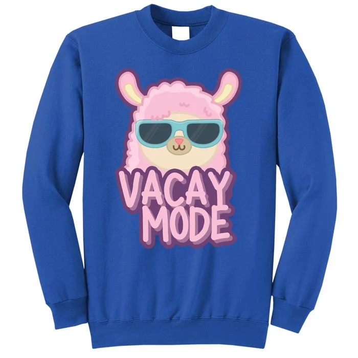 Funny Summer Llama Lover Vacay Mode Vacation Alpaca Holiday Meaningful Gift Tall Sweatshirt