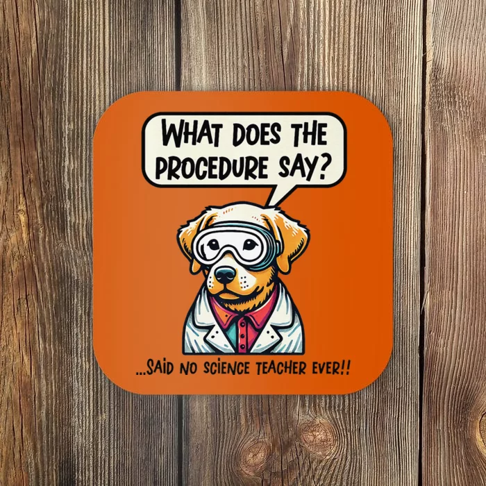 Funny Sarcastic “Lab Dog” Science Teacher Premium Coaster