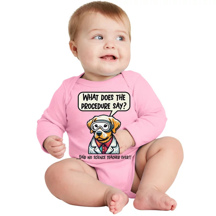 Funny Sarcastic “Lab Dog” Science Teacher Premium Baby Long Sleeve Bodysuit