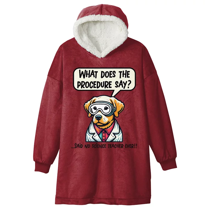 Funny Sarcastic “Lab Dog” Science Teacher Premium Hooded Wearable Blanket