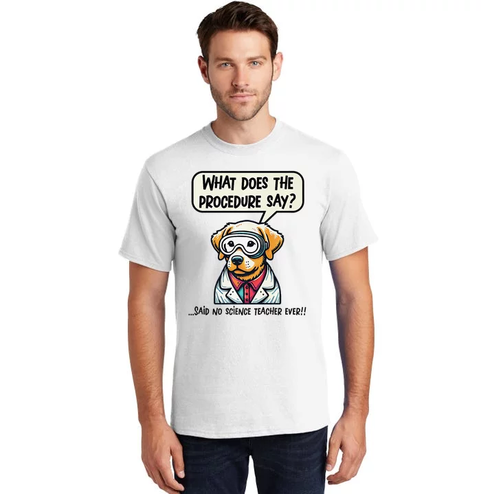 Funny Sarcastic “Lab Dog” Science Teacher Premium Tall T-Shirt