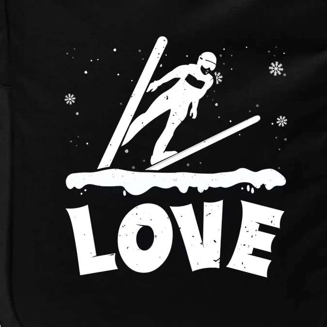 Funny Skiing Lover Gift For Skier Impact Tech Backpack