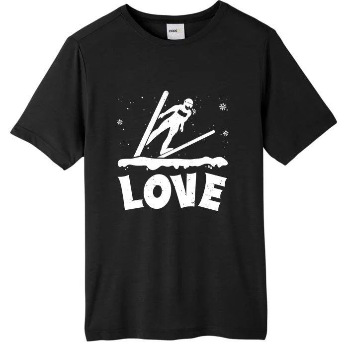 Funny Skiing Lover Gift For Skier ChromaSoft Performance T-Shirt