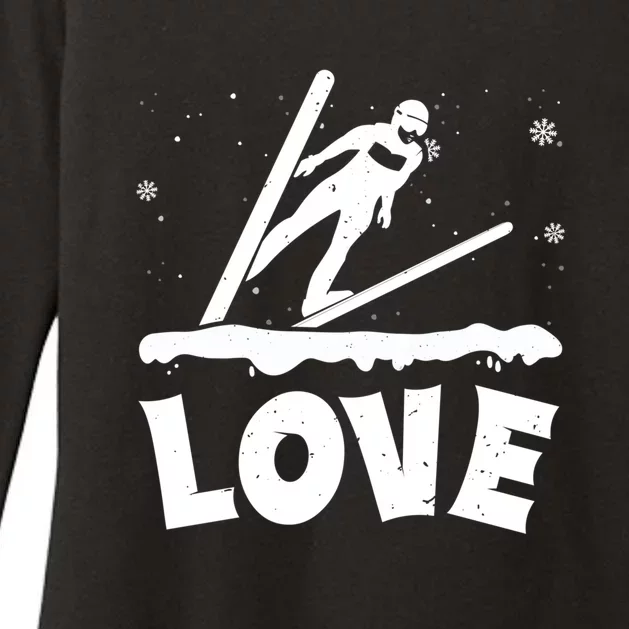 Funny Skiing Lover Gift For Skier Womens CVC Long Sleeve Shirt