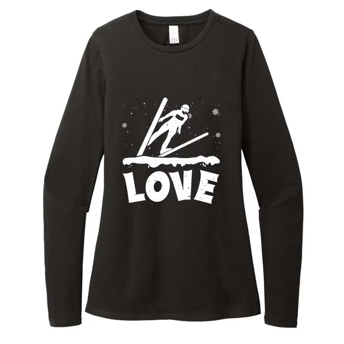 Funny Skiing Lover Gift For Skier Womens CVC Long Sleeve Shirt