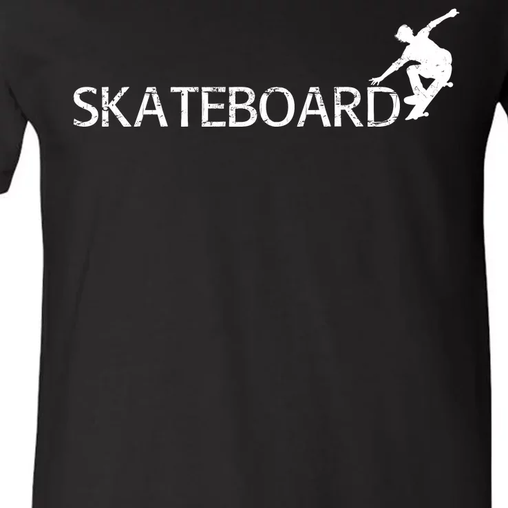 Funny Skateboard Logo Sport V-Neck T-Shirt