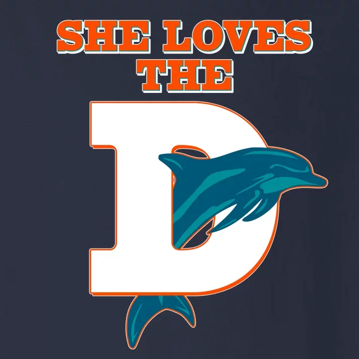 Funny She Loves The D Miami Football Fan Toddler Long Sleeve Shirt