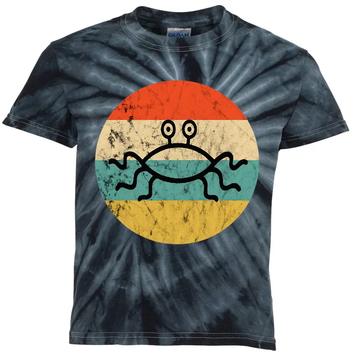 Flying Spaghetti Monster Pastafari Retro Sunset Church Fsm Kids Tie-Dye T-Shirt