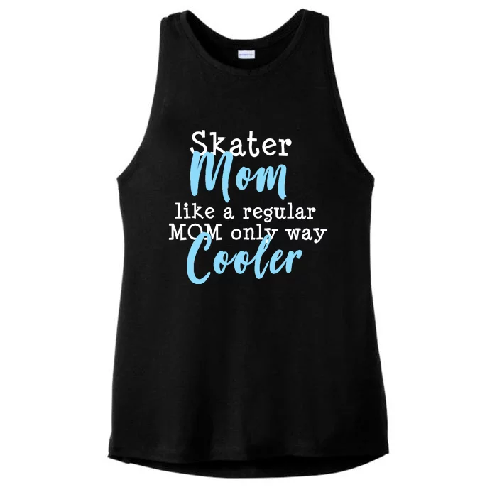 Figure Skating Mom Ice Skater Mom Ladies Tri-Blend Wicking Tank