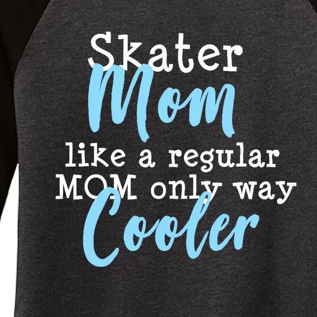 Figure Skating Mom Ice Skater Mom Women's Tri-Blend 3/4-Sleeve Raglan Shirt