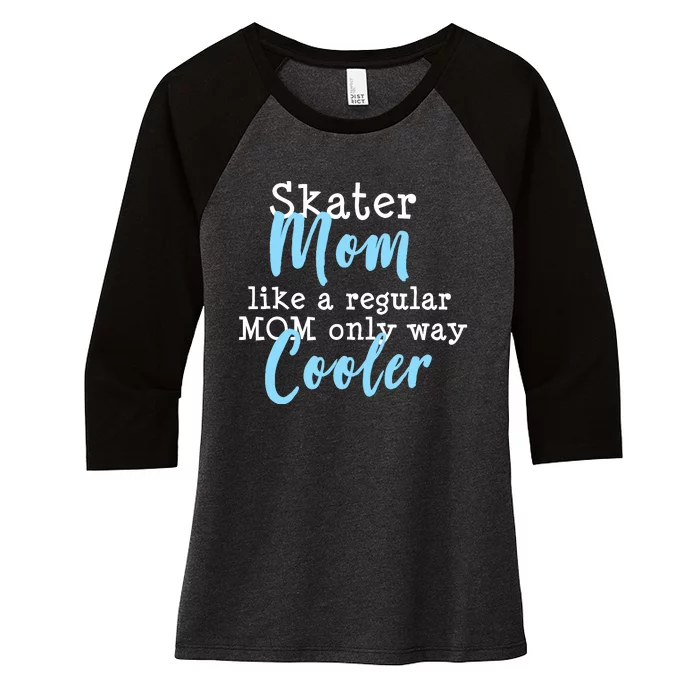 Figure Skating Mom Ice Skater Mom Women's Tri-Blend 3/4-Sleeve Raglan Shirt