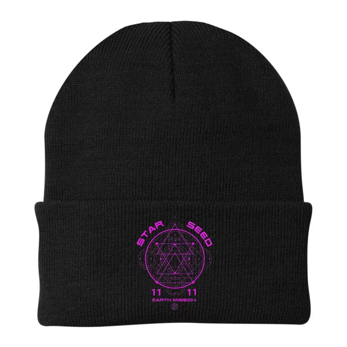 funny Starseed Mission Sacred Geometry Knit Cap Winter Beanie