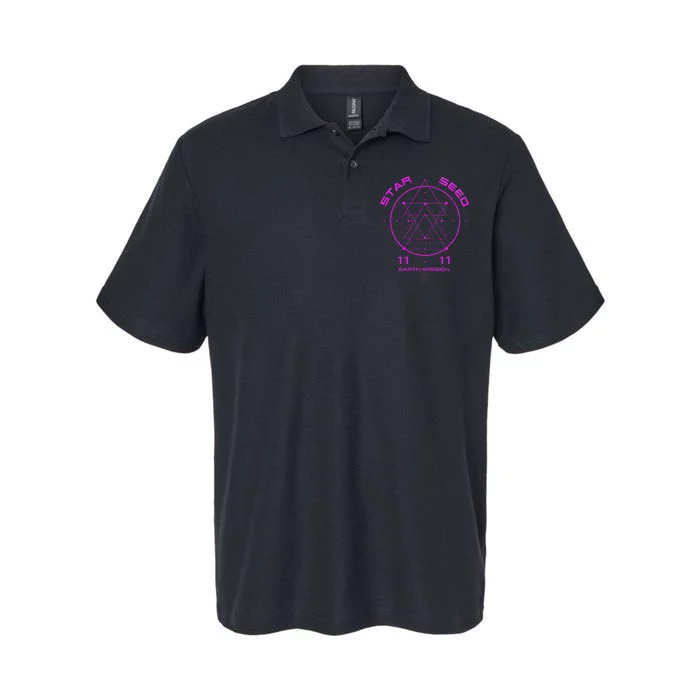 funny Starseed Mission Sacred Geometry Softstyle Adult Sport Polo