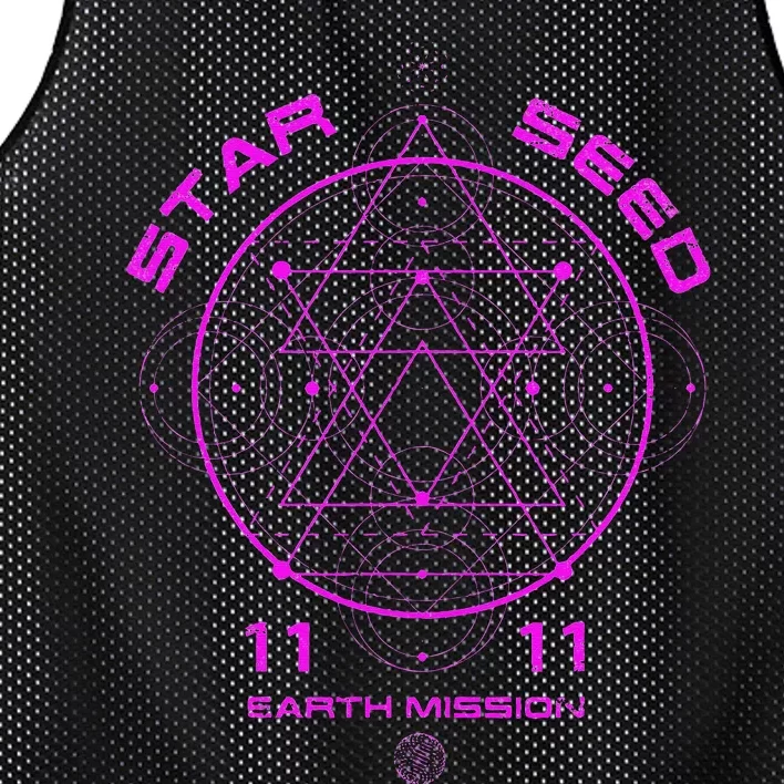 funny Starseed Mission Sacred Geometry Mesh Reversible Basketball Jersey Tank