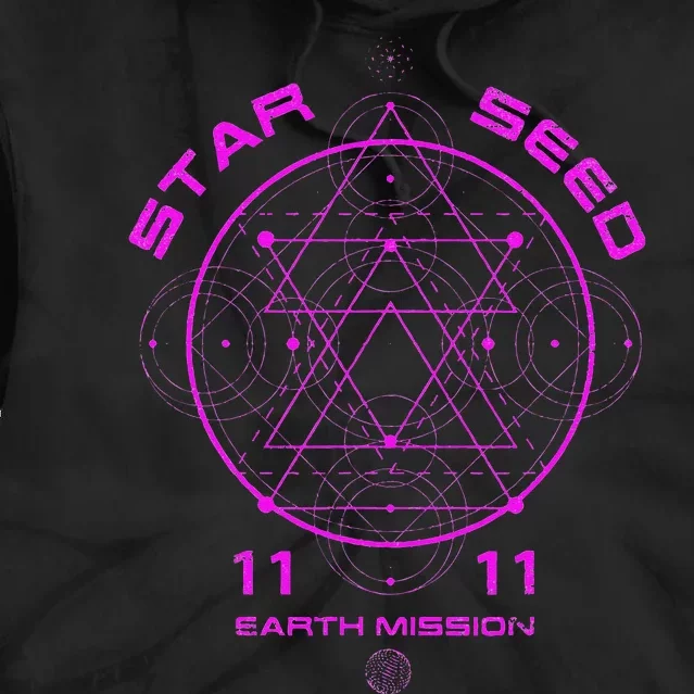 funny Starseed Mission Sacred Geometry Tie Dye Hoodie