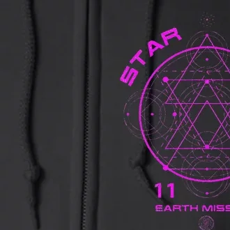 funny Starseed Mission Sacred Geometry Full Zip Hoodie