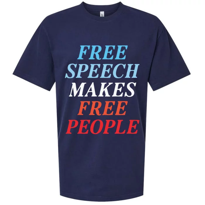 Free Speech Makes Free People Sueded Cloud Jersey T-Shirt