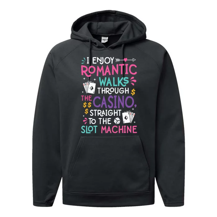 Funny Slot Machine Gambling Casino Gambler Vegas Gift Idea Performance Fleece Hoodie