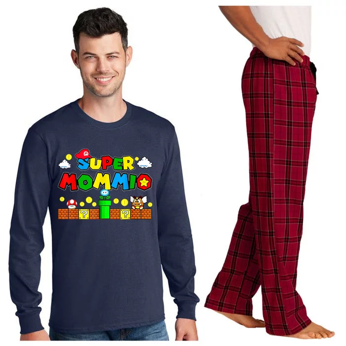 Funny Super Mommio Mothers Video Game Lovers Long Sleeve Pajama Set