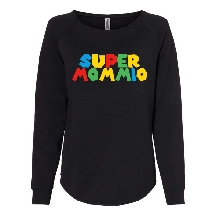 Funny Super Mommio Video Game Lover Mothers Day Womens California Wash Sweatshirt