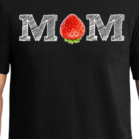 Funny Strawberry Mom Fruit Gift Berry Mothers Day Gift Pajama Set