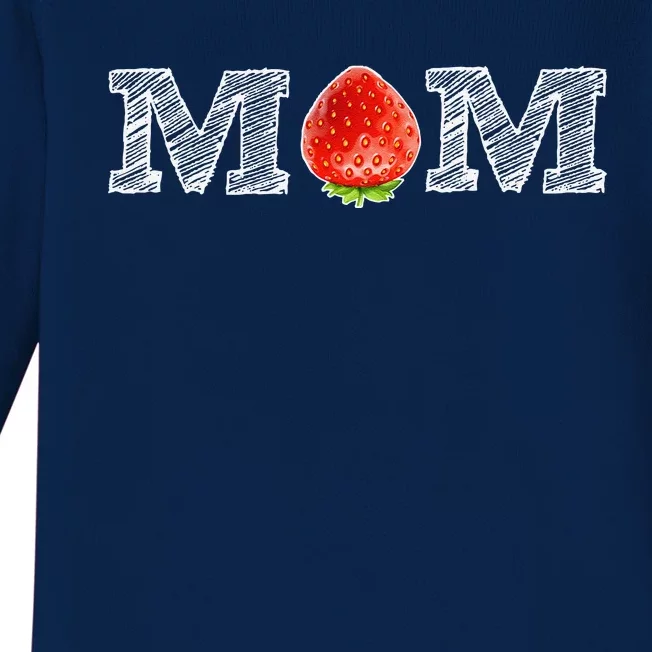 Funny Strawberry Mom Fruit Gift Berry Mothers Day Gift Baby Long Sleeve Bodysuit