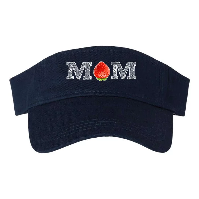 Funny Strawberry Mom Fruit Gift Berry Mothers Day Gift Valucap Bio-Washed Visor