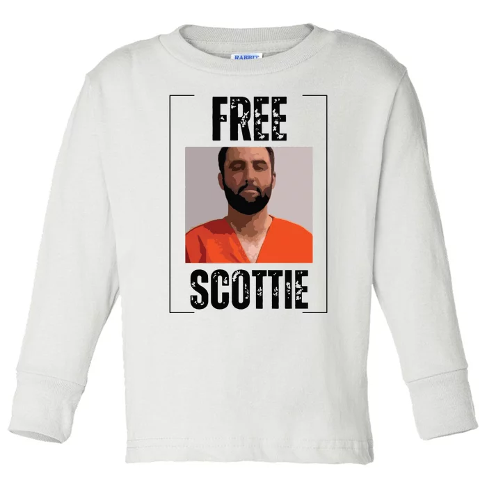 Free Scottie Mugshot Toddler Long Sleeve Shirt