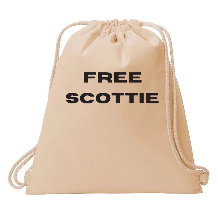 Free Scottie Mugshot Drawstring Bag