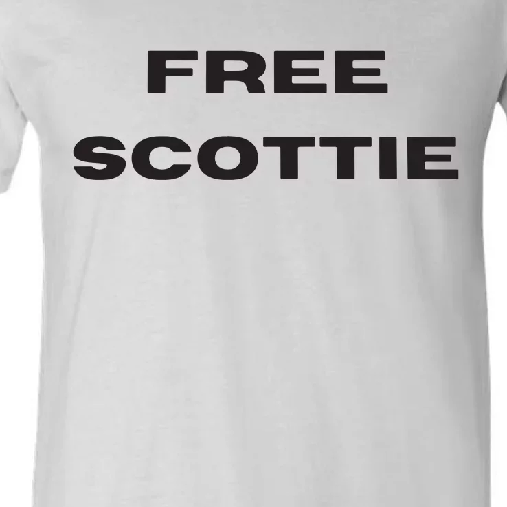 Free Scottie Mugshot V-Neck T-Shirt