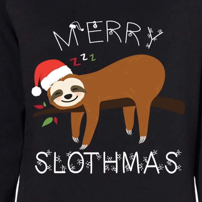 Funny Sloth Merry Christmas Merry Slothmas Holiday Funny Gift Cool Gift Womens California Wash Sweatshirt