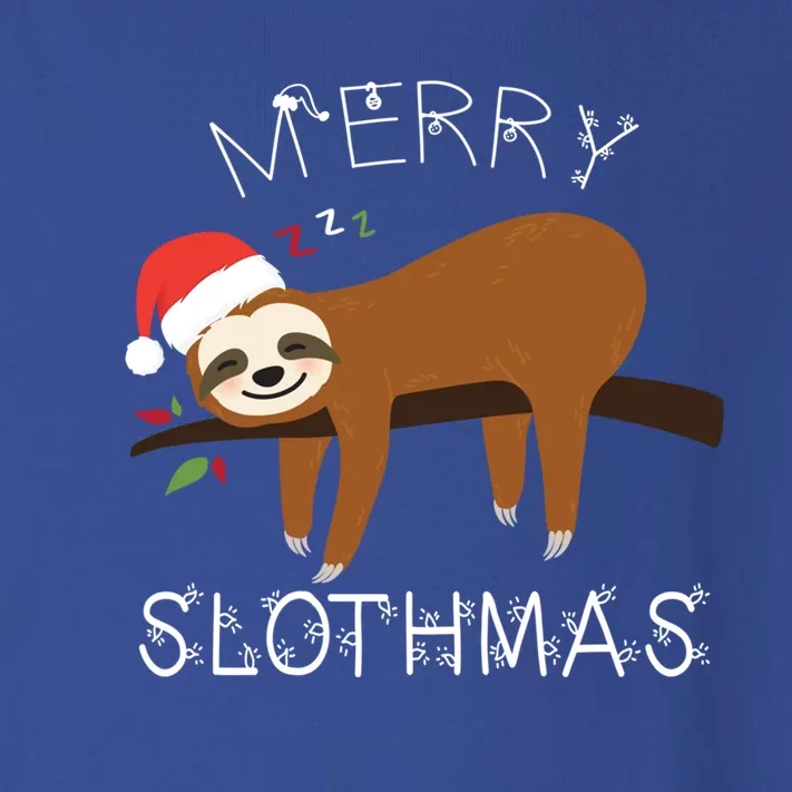 Funny Sloth Merry Christmas Merry Slothmas Holiday Funny Gift Cool Gift Toddler Long Sleeve Shirt