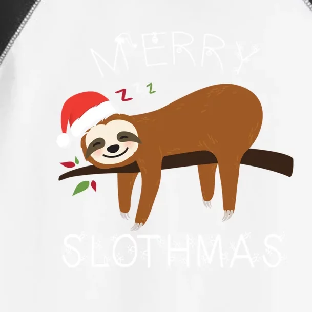 Funny Sloth Merry Christmas Merry Slothmas Holiday Funny Gift Cool Gift Toddler Fine Jersey T-Shirt