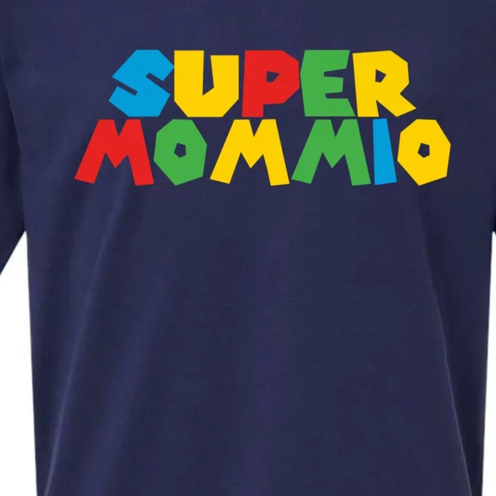 Funny Super Mommio Mother's Day Gamer Sueded Cloud Jersey T-Shirt