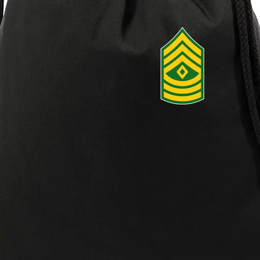 First Sergeant Military Badge Drawstring Bag